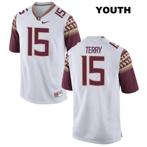 Youth NCAA Nike Florida State Seminoles #15 Tamorrion Terry College White Stitched Authentic Football Jersey KUG7469XD